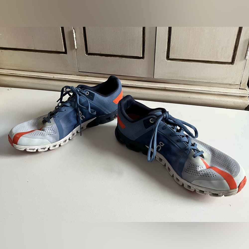 Men’s On Cloud Running Cloudflow Low-To Running Mesh Blue Orange Lake Flare 10.5 - Picture 5 of 8